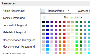 Farbliche Darstellung von Projektplänen in Rillsoft