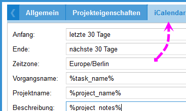 iCalendar-Vorlagen in Rillsoft Cloud erstellen
