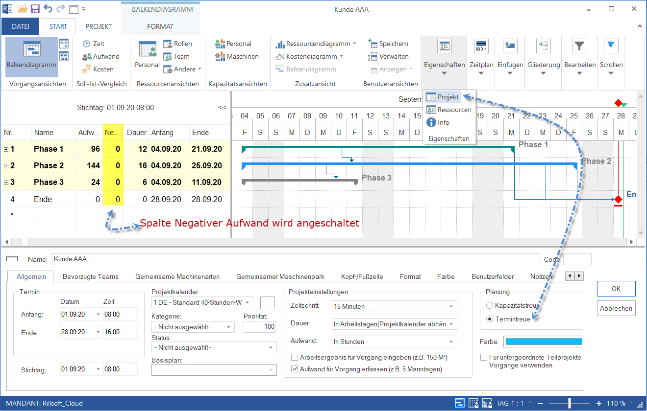 Resource Planning Software with Deadline-Oriented Planning Option